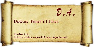 Dobos Amarillisz névjegykártya