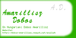 amarillisz dobos business card